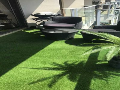 Luxe Turf fake grass on patio area